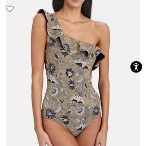 NWT ULLA JOHNSON Martina Maillot Oleander Size M